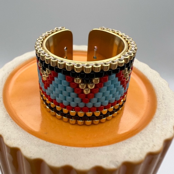Stylish Miyuki Beaded Adjustable Rings - Boho Chic Statement Rings - Picture 11 of 14